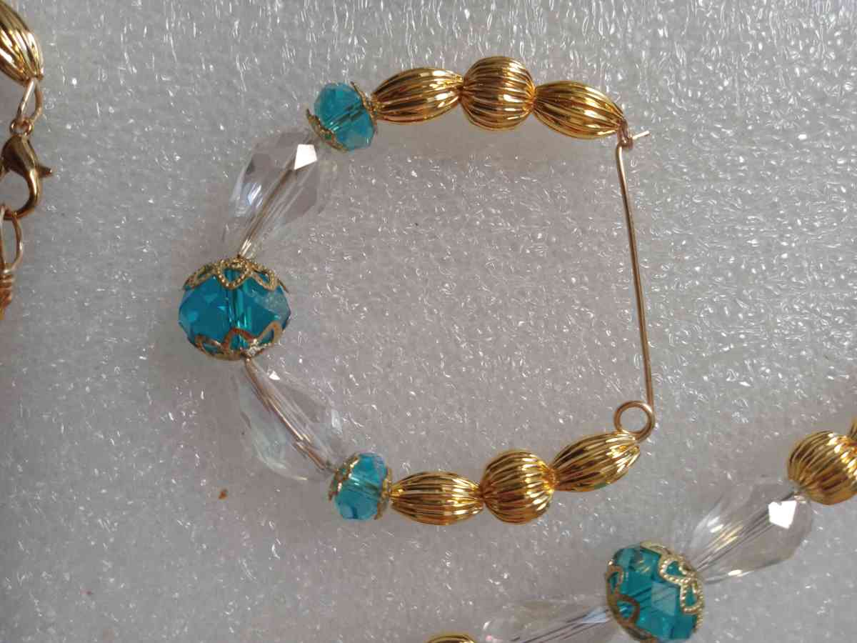 3PC Turquoise and Gold  is  Set - Rochester, New York - FleaMarketBay
