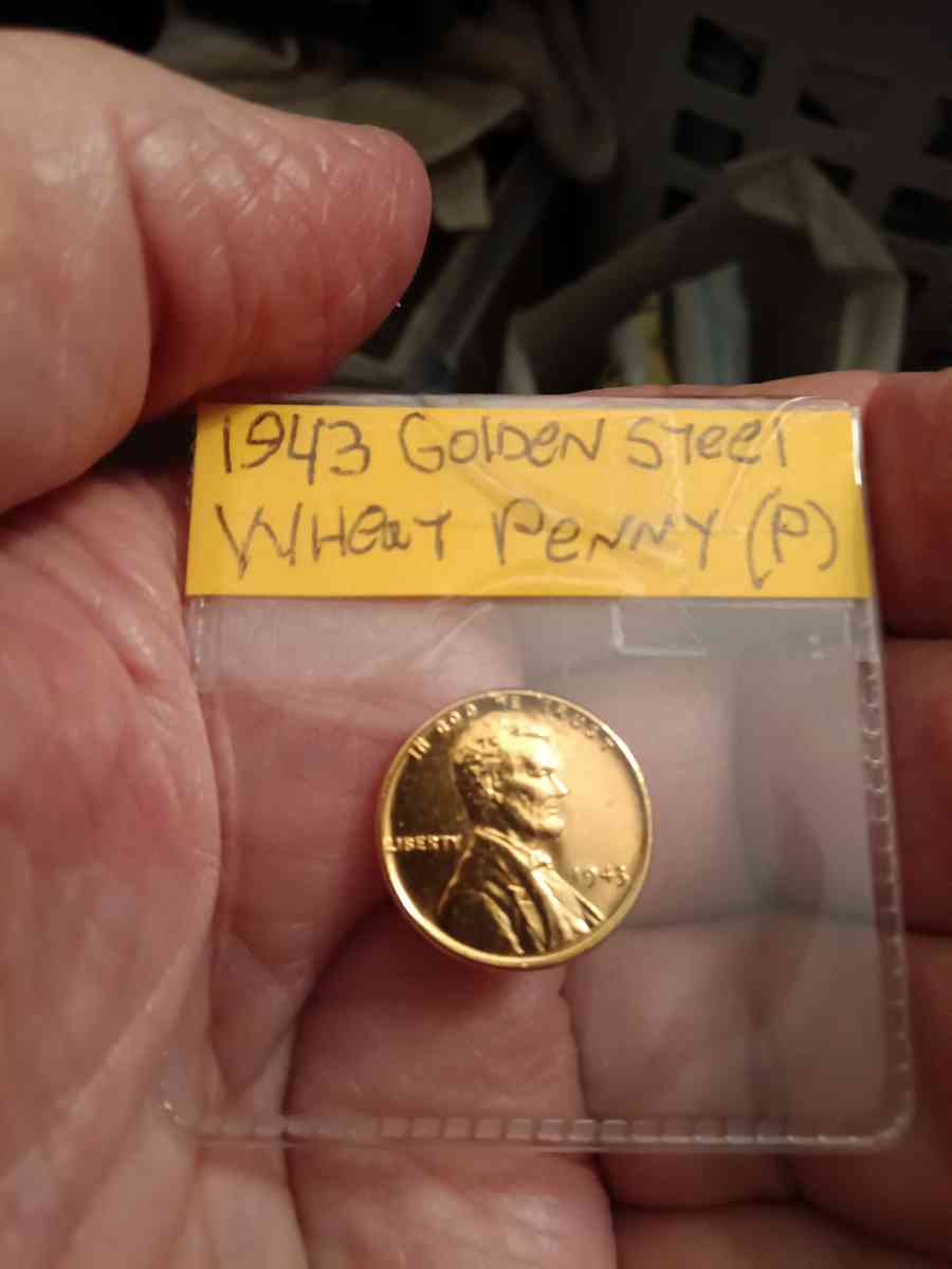 1943 Golden Steel Wheat Penny covered in 24kt gold beautiful - Lemoore, California - FleaMarketBay
