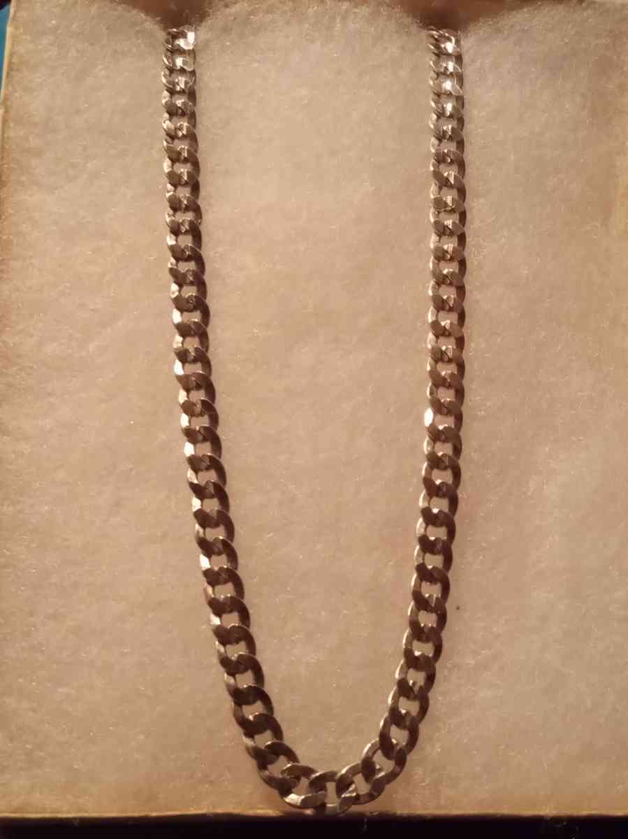 55 inch mens sterling silver Cuban link chain - O Brien, Florida - FleaMarketBay