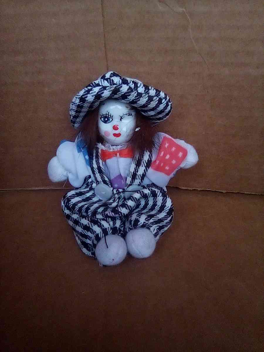 Hand painted porcelain clown figurine - Denver, Colorado