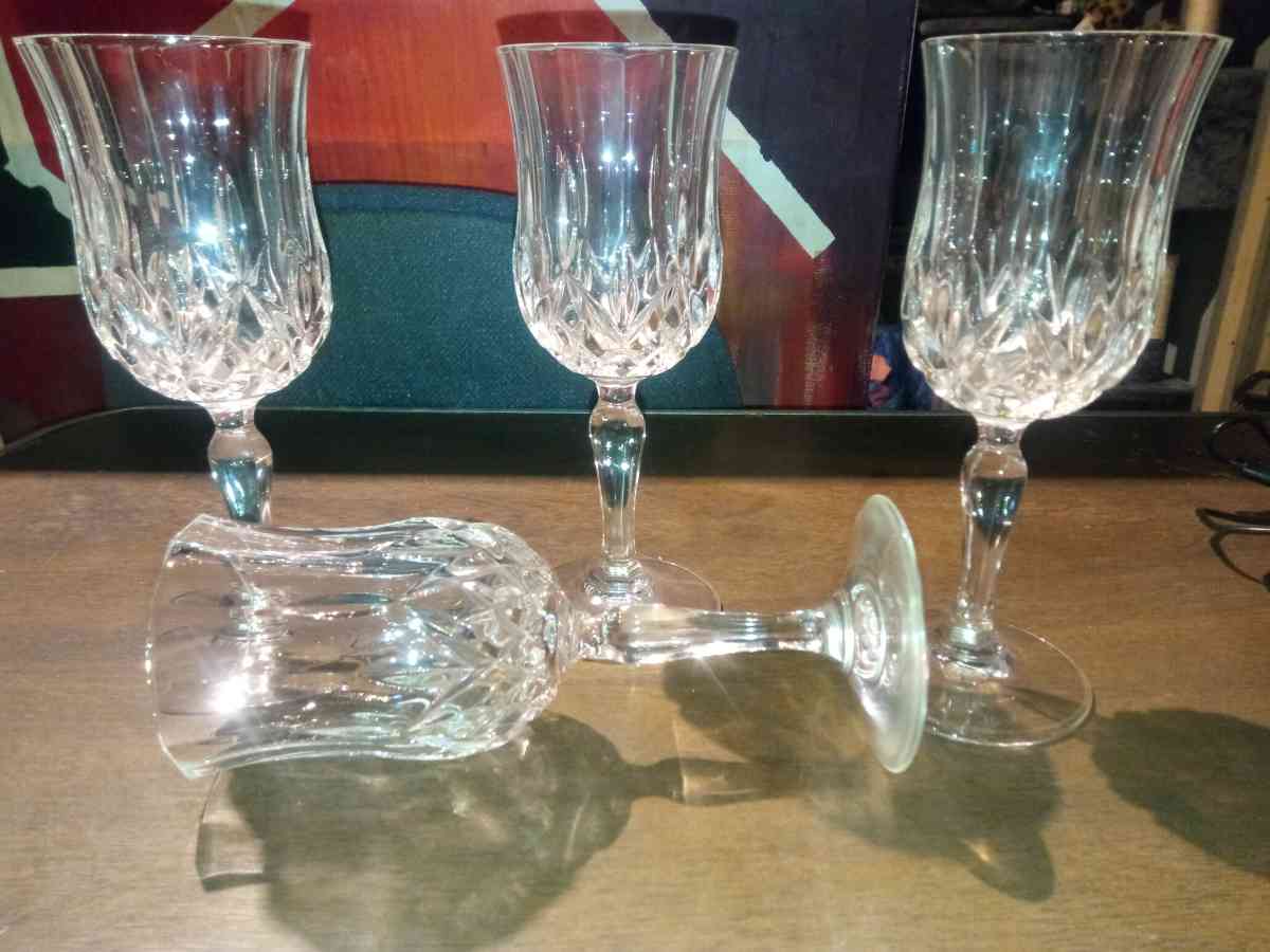 Royal Crystal Rock Opera Wine Glasses - Phillipsburg, New Jersey - FleaMarketBay