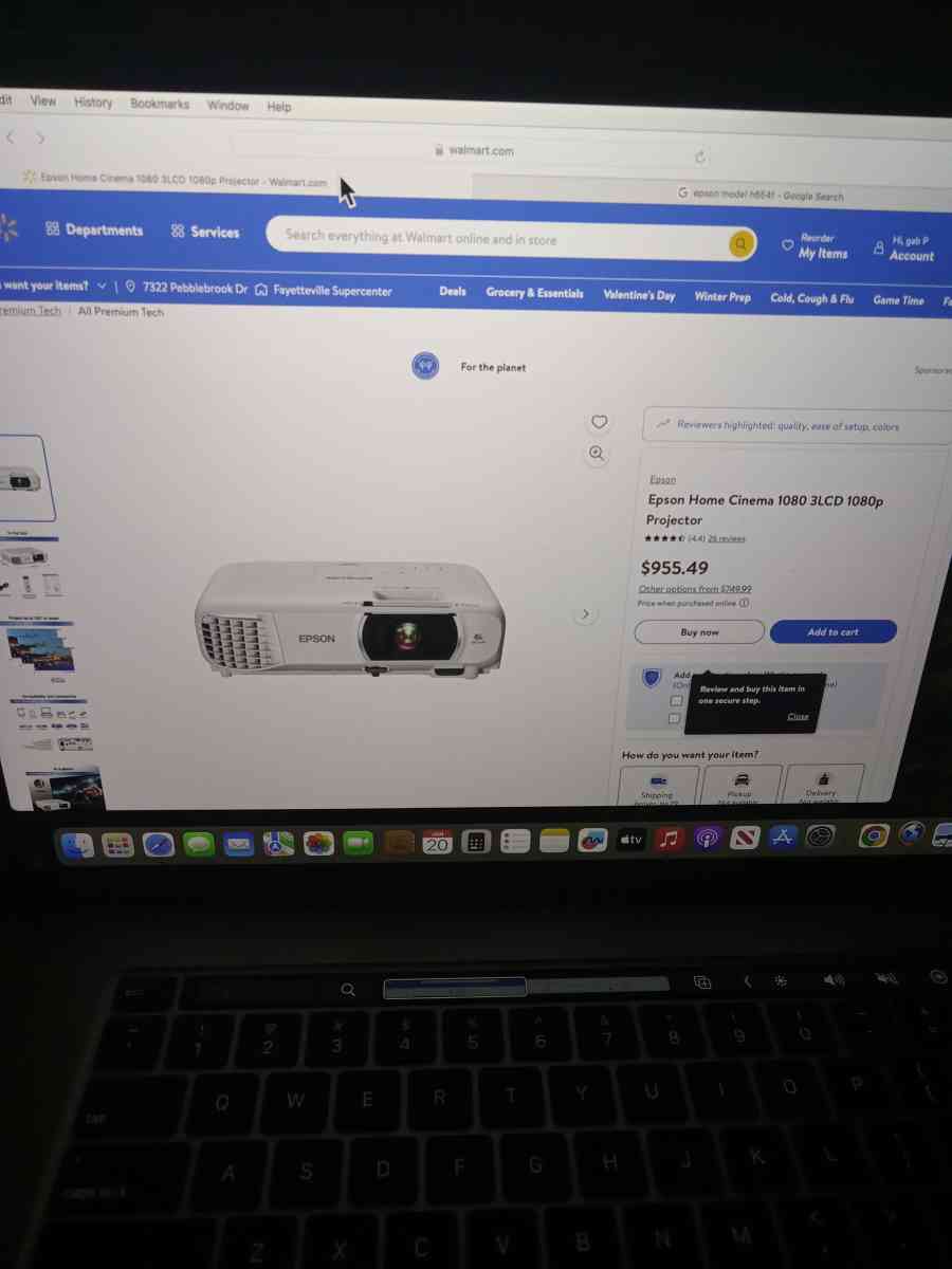 Epson home cinema 3LCD 1080p projector - Cumberland, North Carolina - FleaMarketBay