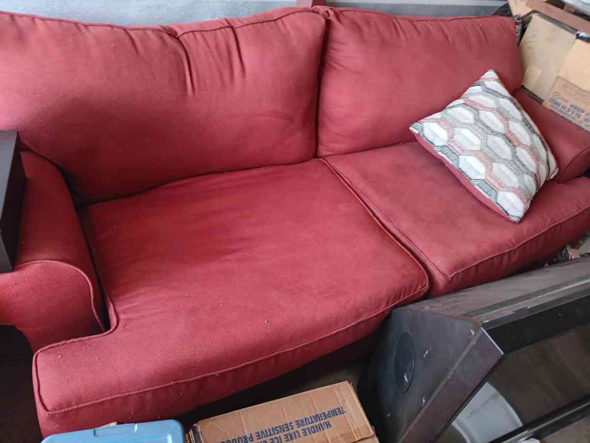 Red Sofa and Love Seat - San Antonio, Texas - FleaMarketBay