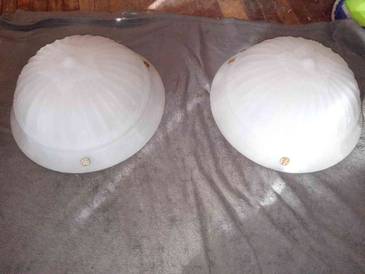 Antique fluted pendent bowl lights - Alexandria, Indiana - FleaMarketBay