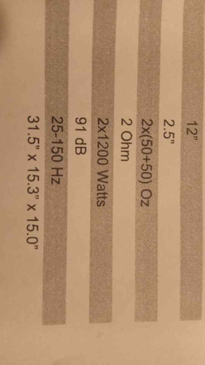 2 12 2400watt in a glow bandpass box - Berea, Kentucky - FleaMarketBay