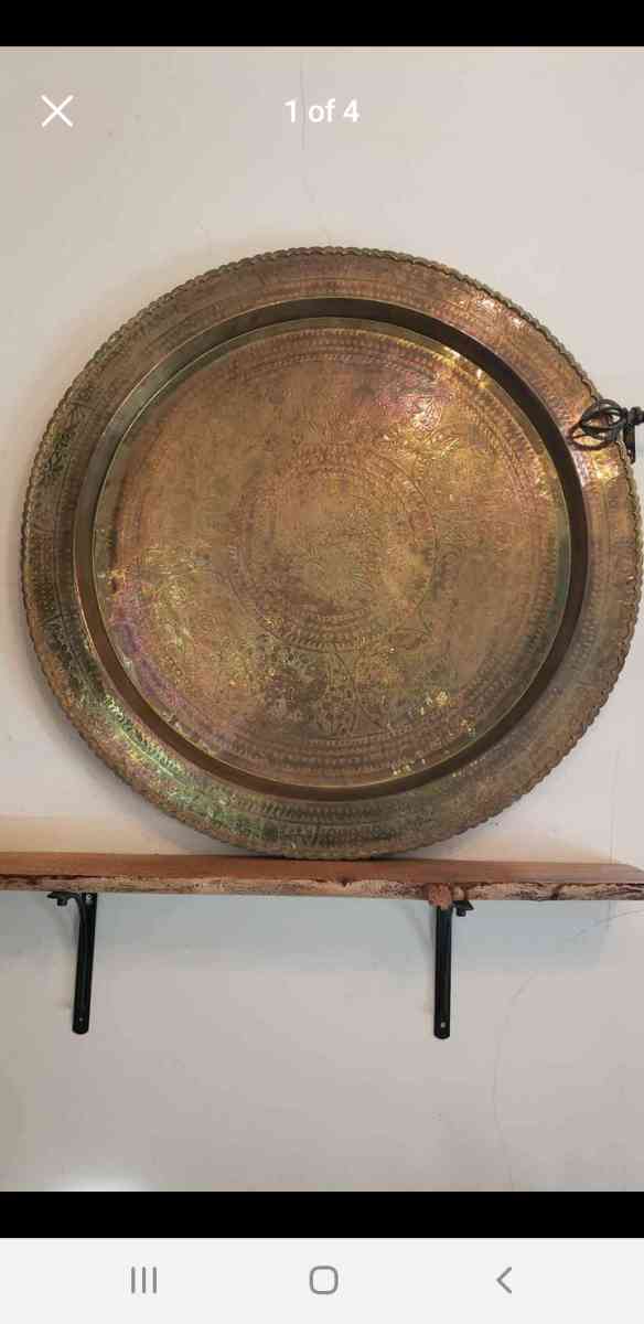 Vintage Brass Tray Tabletop - Littleton, Colorado