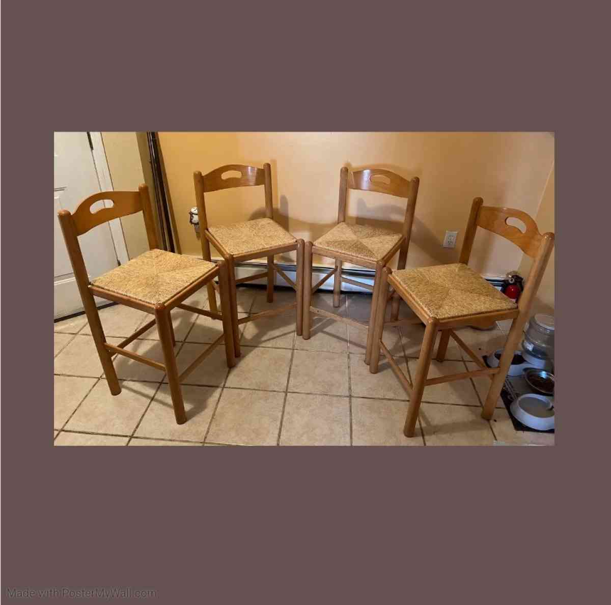 Hard Wood High Table Chairs Set