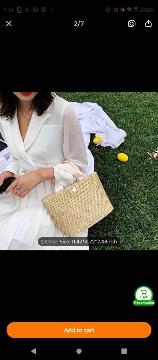 Straw Handbag - Carlton, Georgia - FleaMarketBay