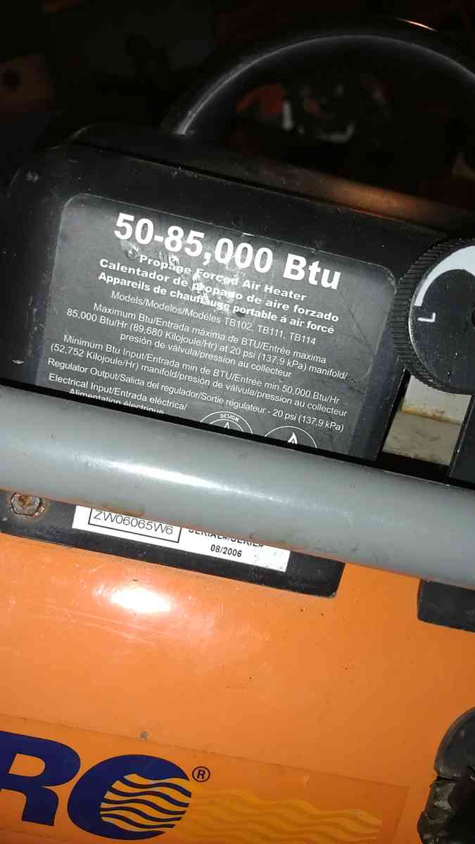 AllPro Forced Air Propane heater - Bethel, Ohio - FleaMarketBay