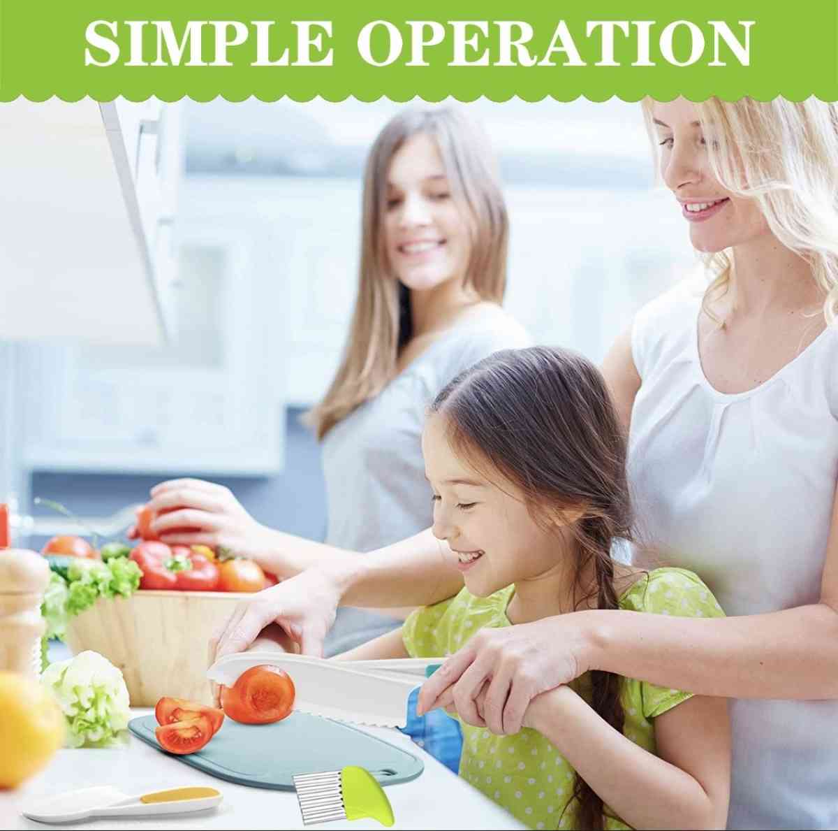 5 pcs kitchen cooking set for toddlers and kids safety knive - Evanston, Illinois - FleaMarketBay