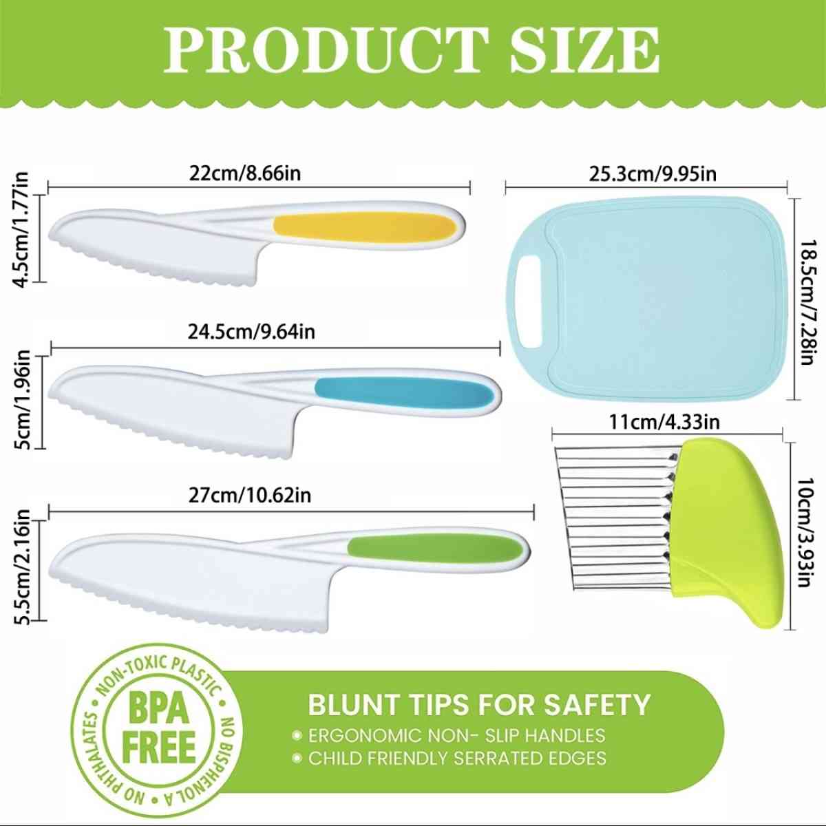 5 pcs kitchen cooking set for toddlers and kids safety knive - Evanston, Illinois - FleaMarketBay