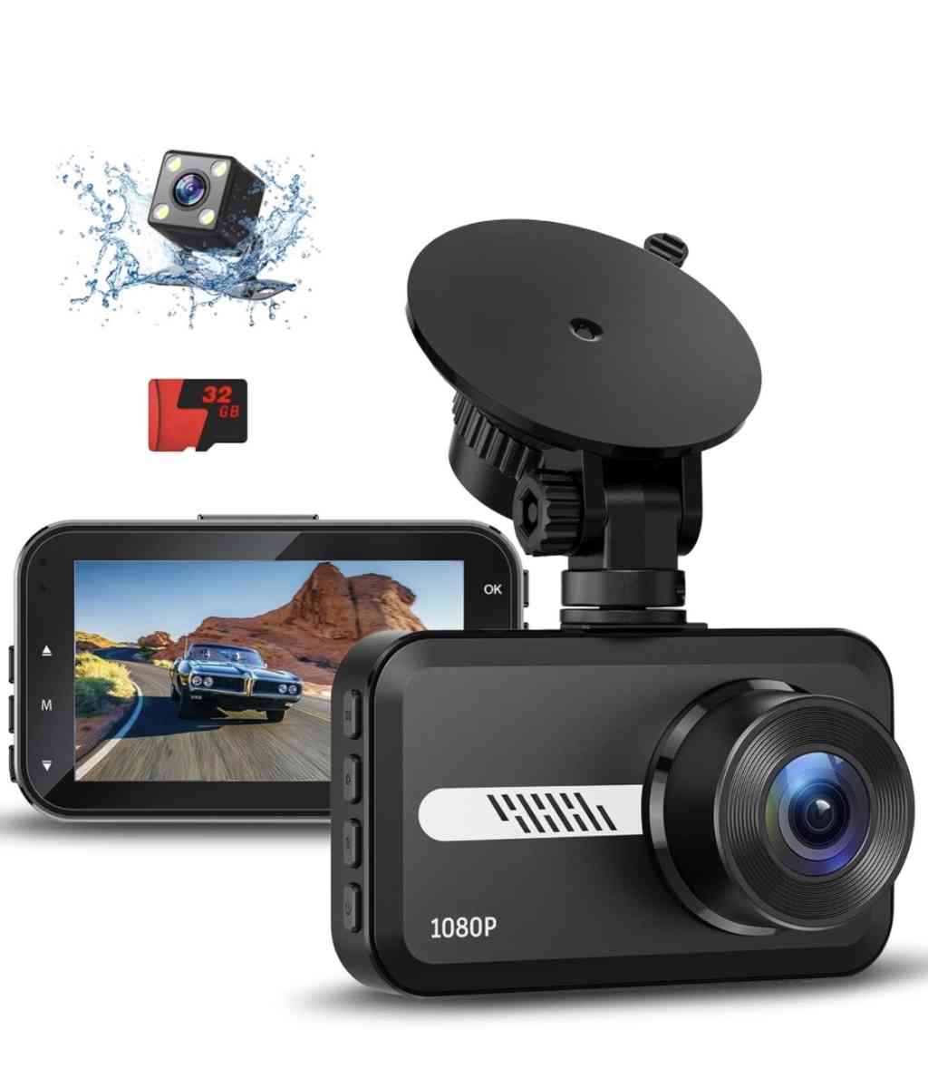 dash camera with front and rear camera accident lock - Evanston, Illinois