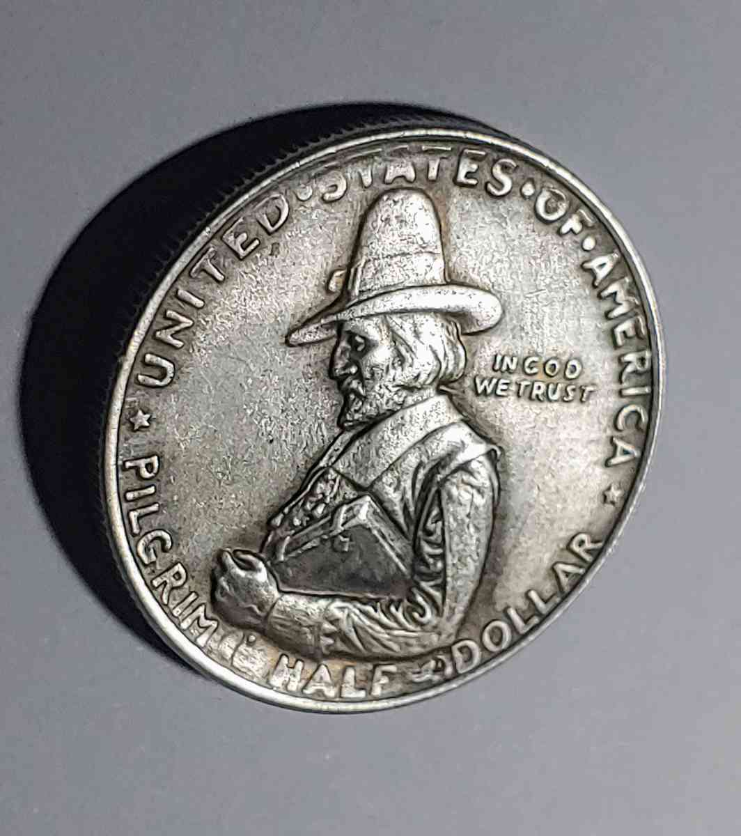1920 US PILGRIMS HALF SILVER DOLLAR - Brooklyn, New York
