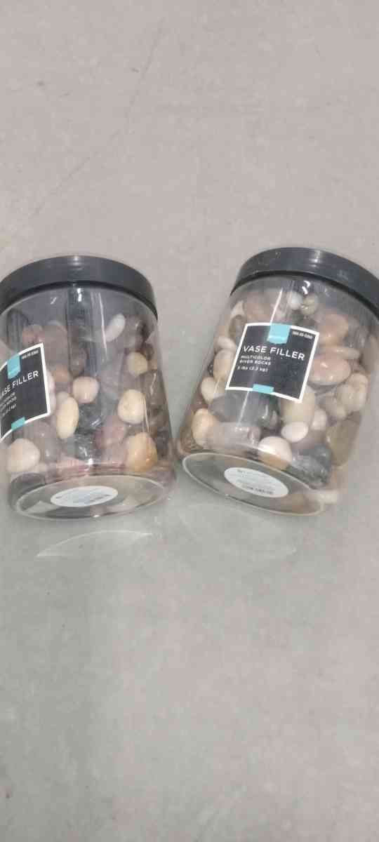 2 plastic boxes of river stones - Adelanto, California - FleaMarketBay