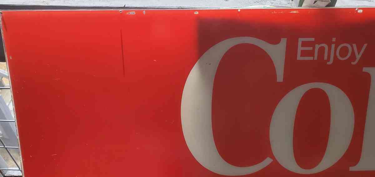 Coca Cola Plastic Acrylic Sign  Approximately 46 x 16 - Rock Island, Tennessee - FleaMarketBay