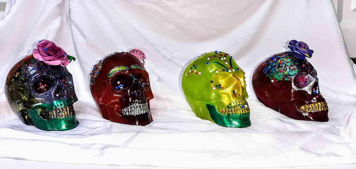 Day of the Dead Original Handcrafted Skulls Large - Englewood, Florida - FleaMarketBay