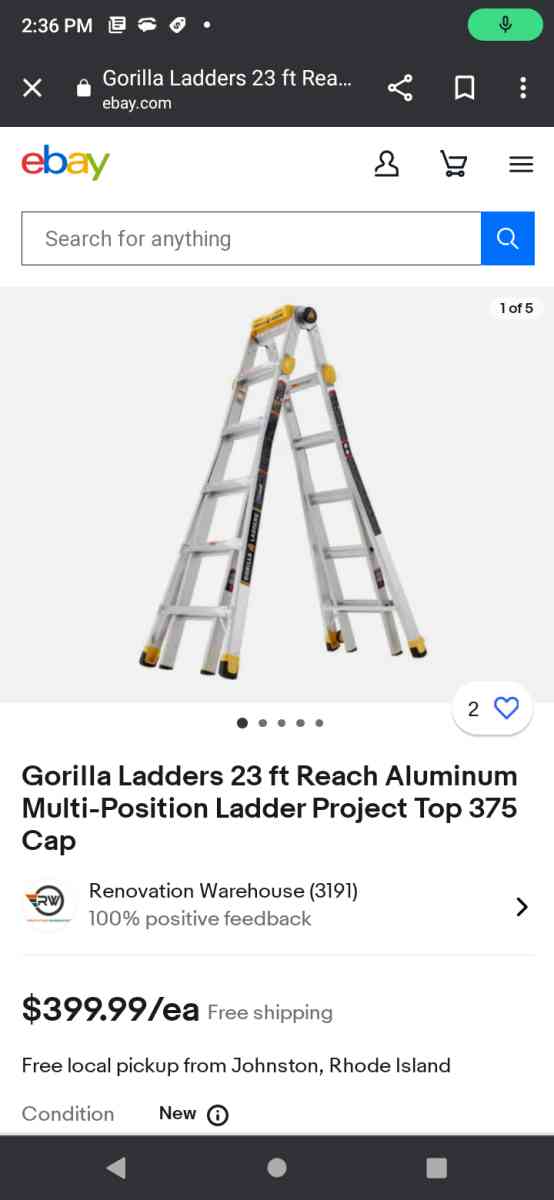 gorilla folding ladder - Tacoma, Washington - FleaMarketBay