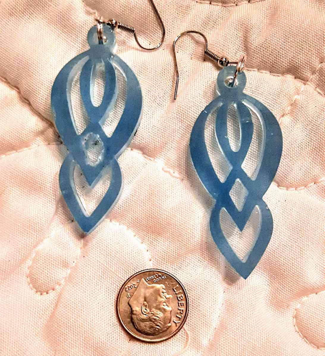 Beautiful blue abstract earrings - Englewood, Florida