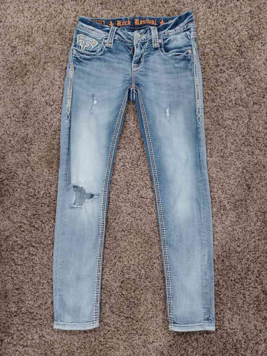 WOMENS ROCK REVIVAL JEANS ALL SZ 26 - Cedar Falls, Iowa - FleaMarketBay