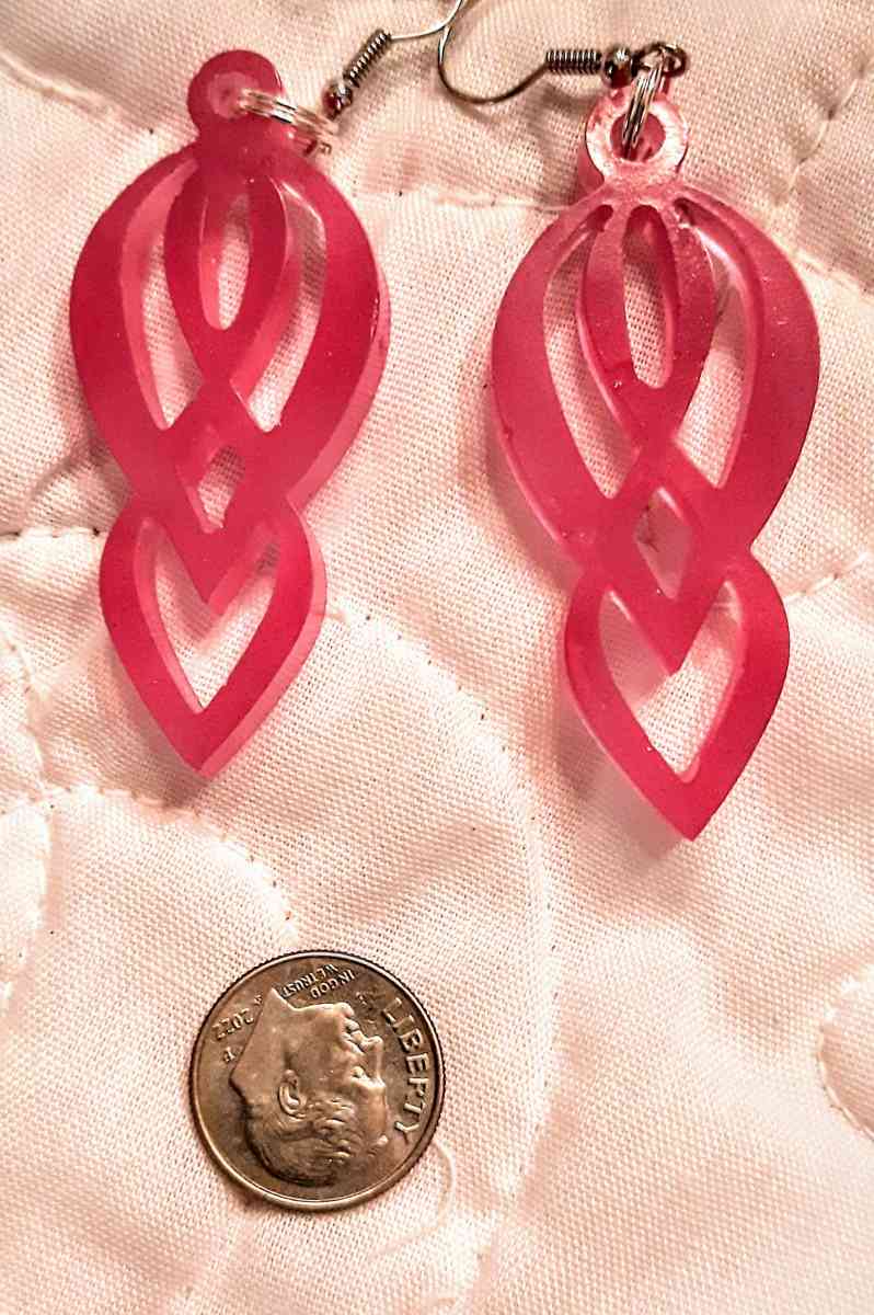 Beautiful red abstract earrings - Englewood, Florida - FleaMarketBay