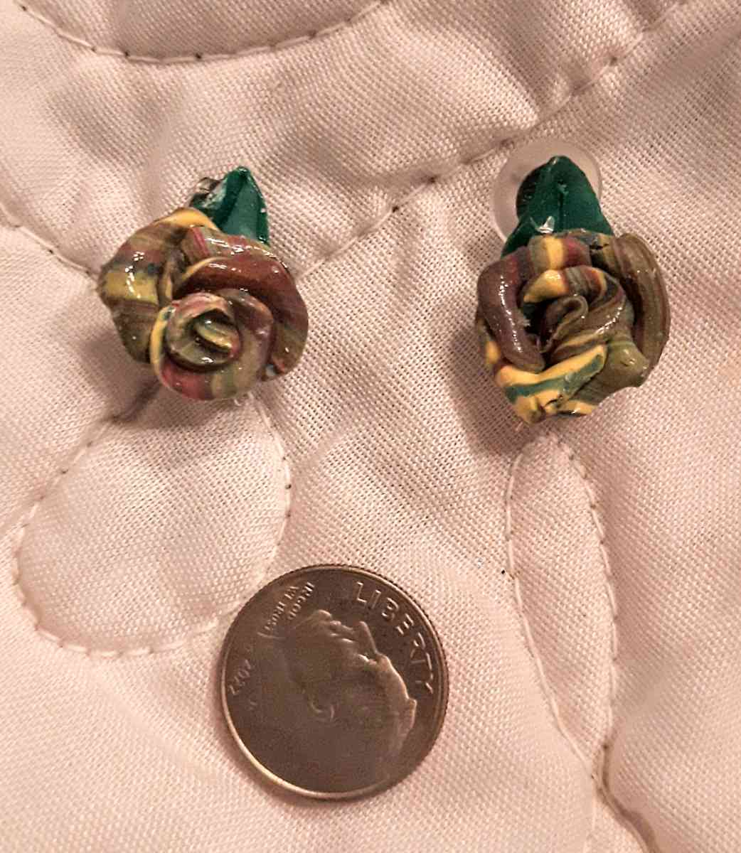 Handcrafted ROSE earrings - Englewood, Florida - FleaMarketBay