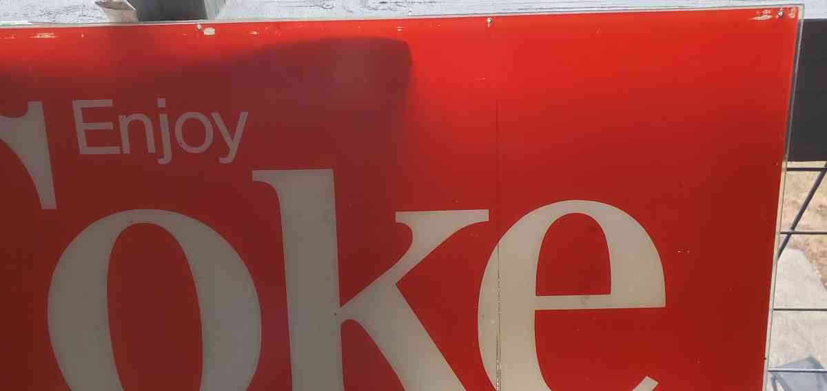 Coca Cola Plastic Acrylic Sign  Approximately 46 x 16 - Rock Island, Tennessee - FleaMarketBay