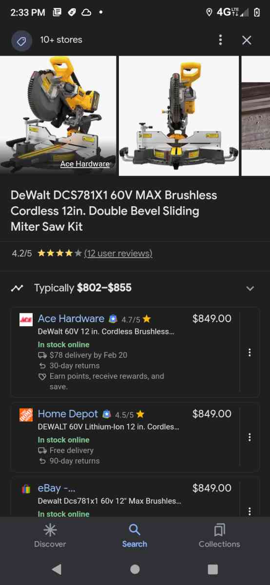 DeWalt Chop Saw And Miter Saw Combo - Tacoma, Washington - FleaMarketBay