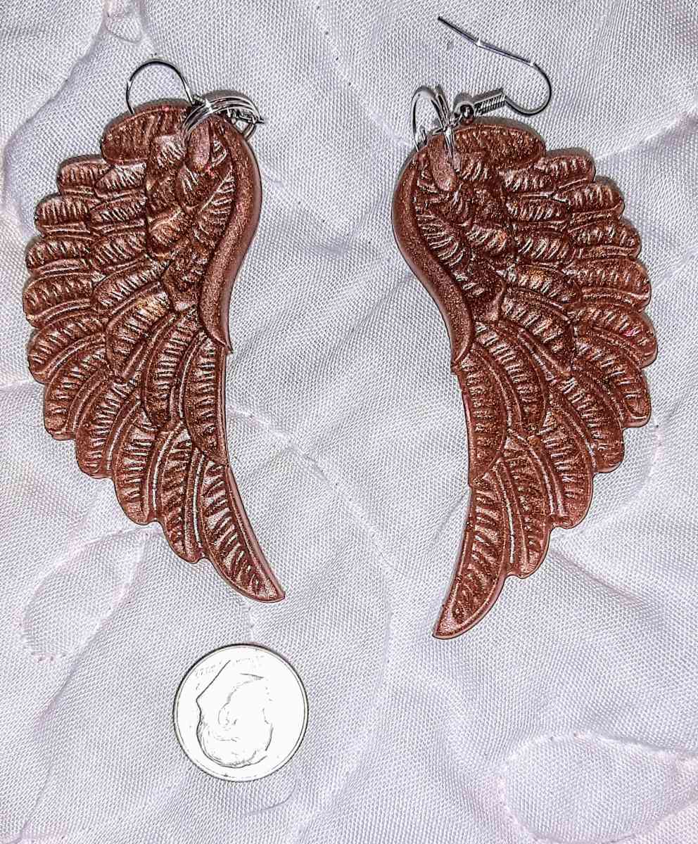 Handcrafted very light Angel Wing Earrings - Englewood, Florida - FleaMarketBay