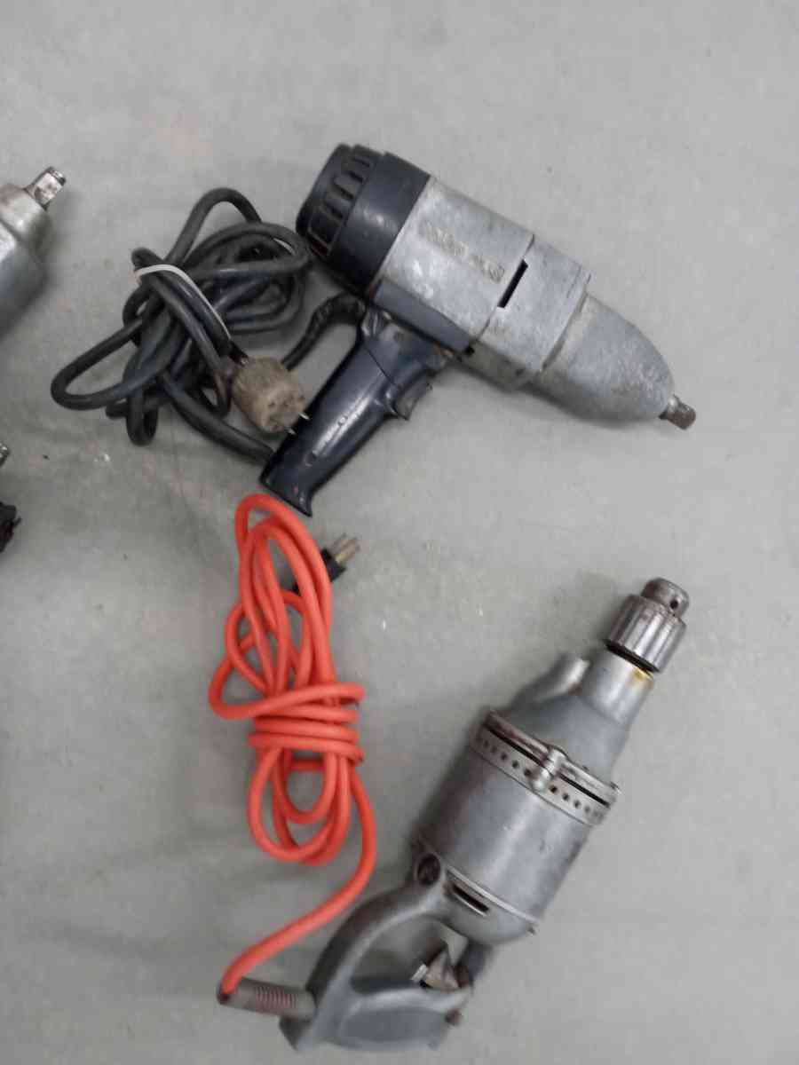 lot of 3 BD and Miller falls duty Air tools - Adelanto, California - FleaMarketBay