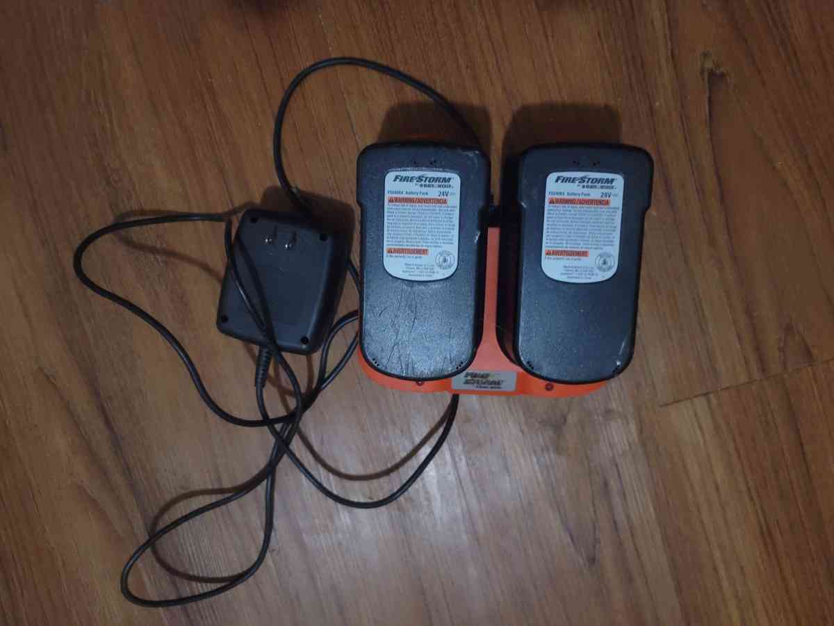 Black and Decker batteries with the charger - Gulf Shores, Alabama - FleaMarketBay