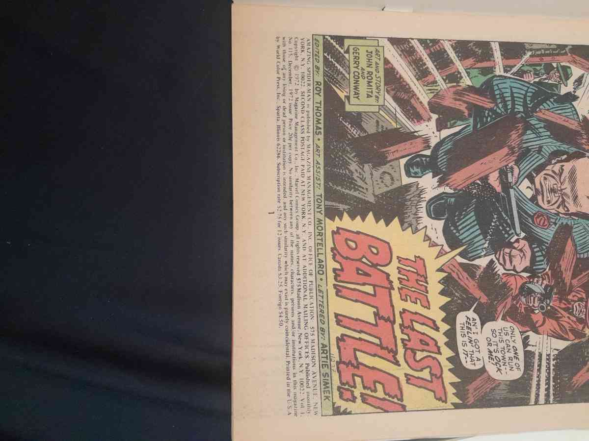 The Amazing SpiderMan Vol 1 No115 December1972 - Mesa, Arizona - FleaMarketBay