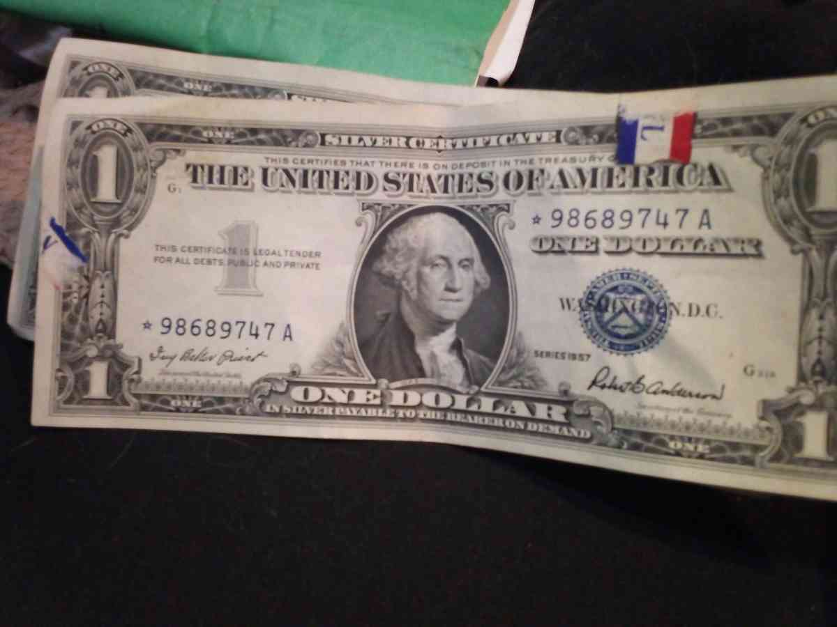 1935 1957 1957a 1 dollar silver certificate blue seal star - San Francisco, California - FleaMarketBay