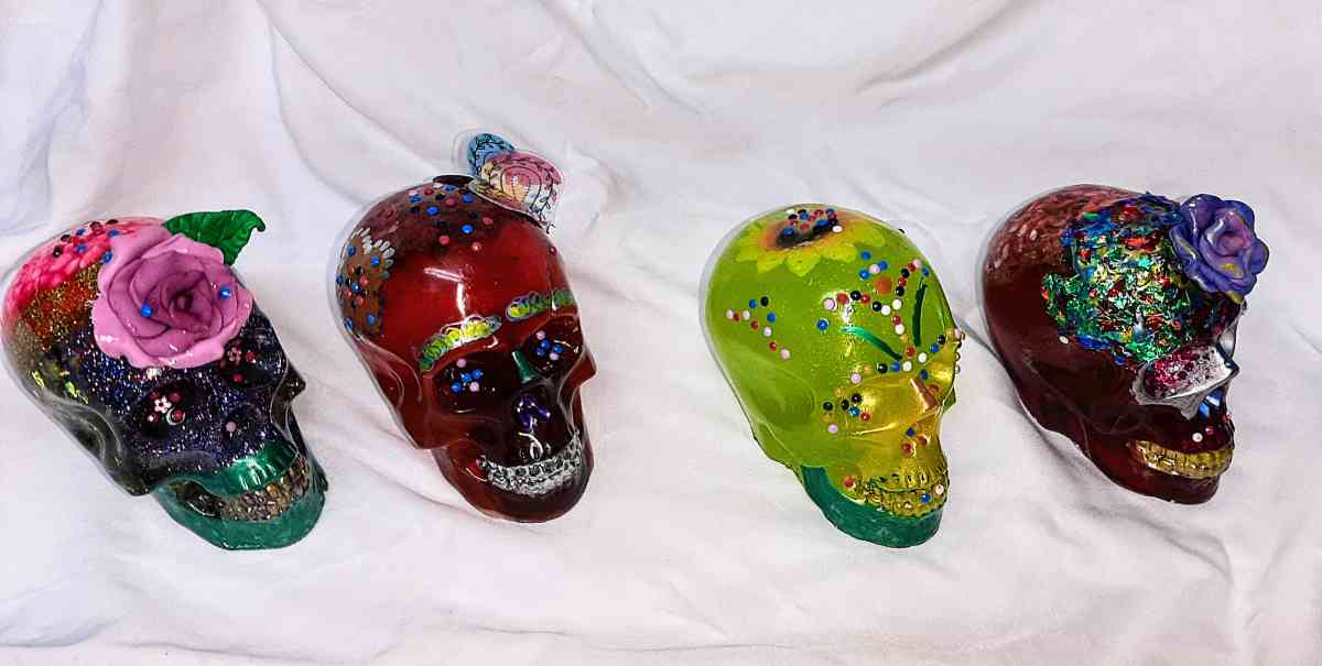 Day of the Dead Original Handcrafted Skulls Large - Englewood, Florida