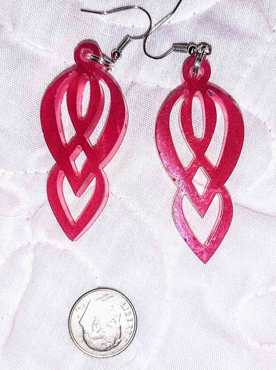 Beautiful red abstract earrings - Englewood, Florida