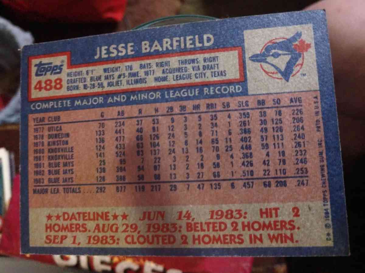Jesse Garfield Baseball Card - Eunice, Louisiana - FleaMarketBay