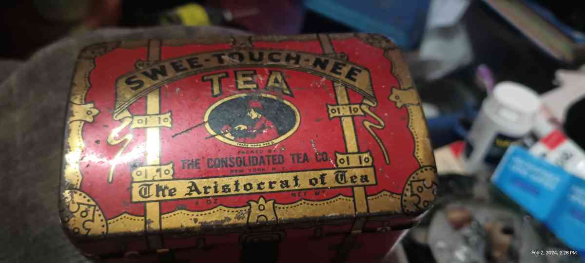 vintage tea tin used but clean readable - Philadelphia, Pennsylvania - FleaMarketBay