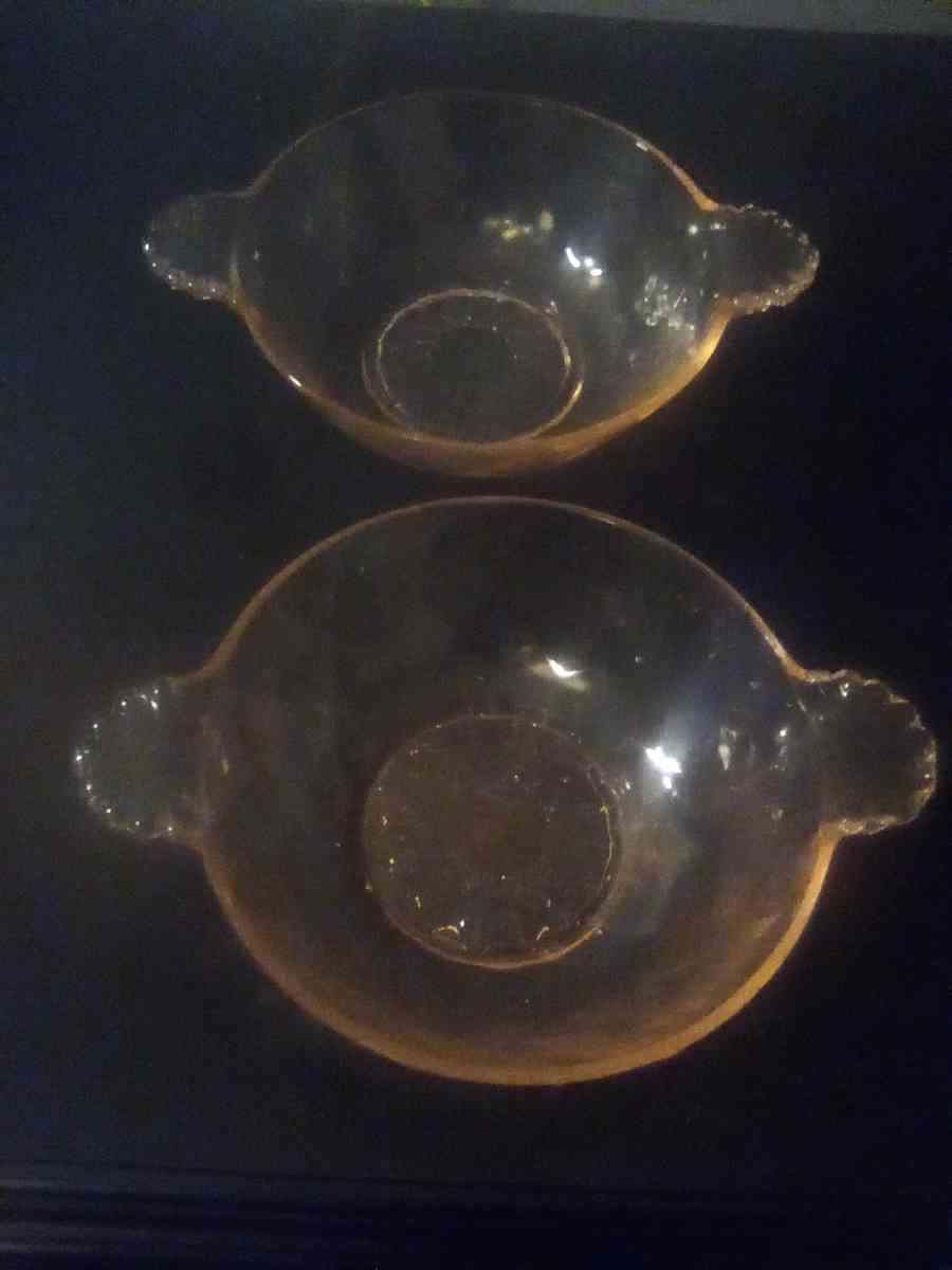 Rare Pink Depression Glass Individual Fruit Bowls - Arlington, Tennessee - FleaMarketBay