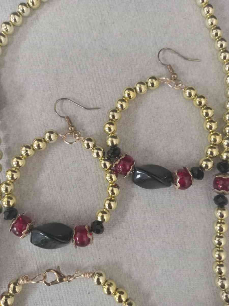 Red and Black 3Pc Jewelry Set - Rochester, New York - FleaMarketBay
