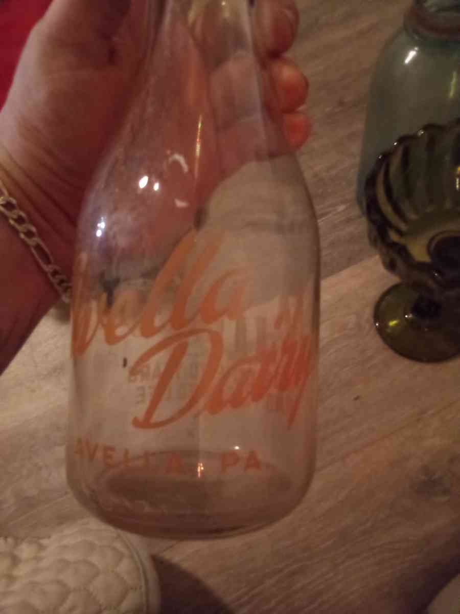 old Milk bottle old jars blue glass - Wilkesboro, North Carolina - FleaMarketBay