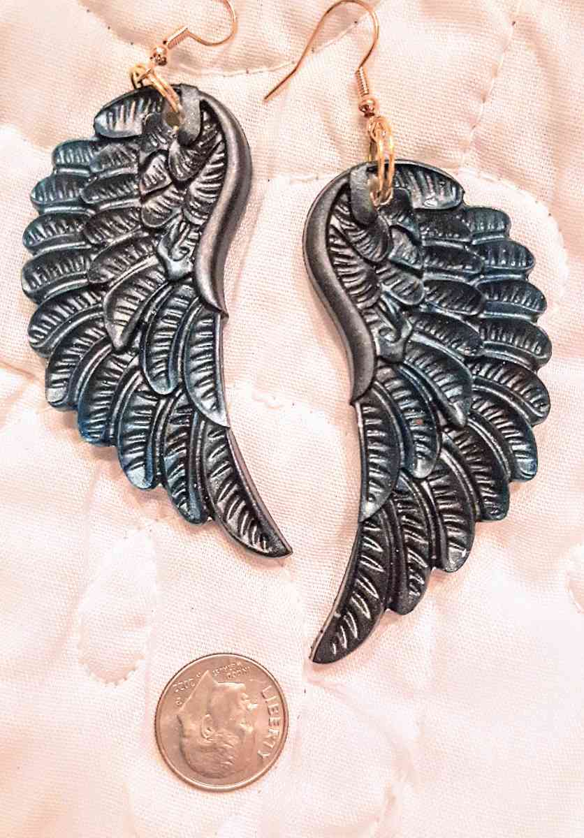 Longer Angel Wing Earrings - Englewood, Florida