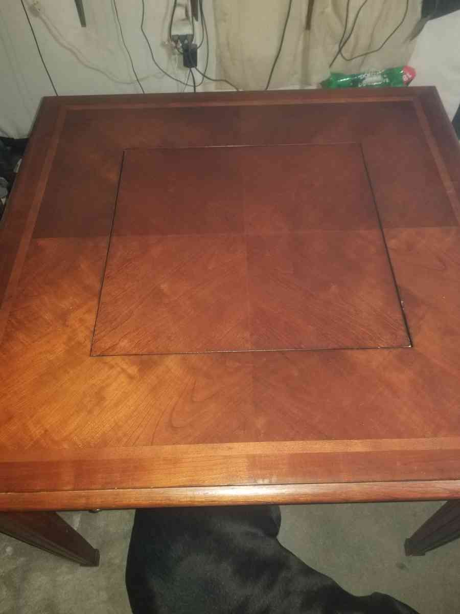 Cathedral Cherry Hekman Game Table - Columbus, Indiana - FleaMarketBay