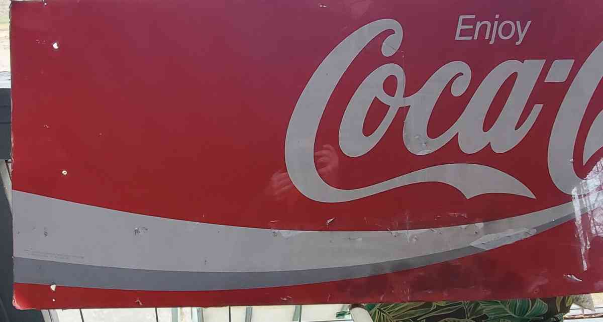 Coca Cola Metal Sign Approximately 67 x 23 - Rock Island, Tennessee - FleaMarketBay
