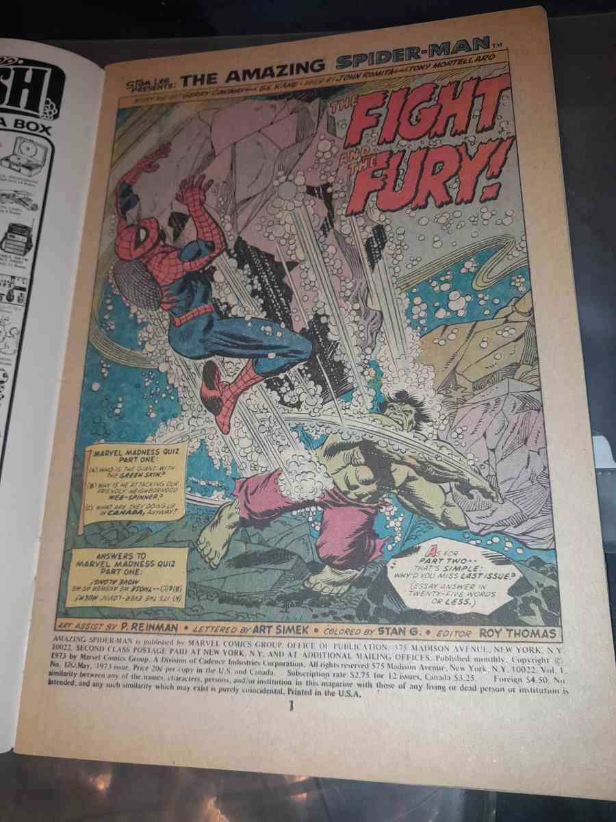 The Amazing SpiderMan Vol1No120 May 1973 - Mesa, Arizona - FleaMarketBay