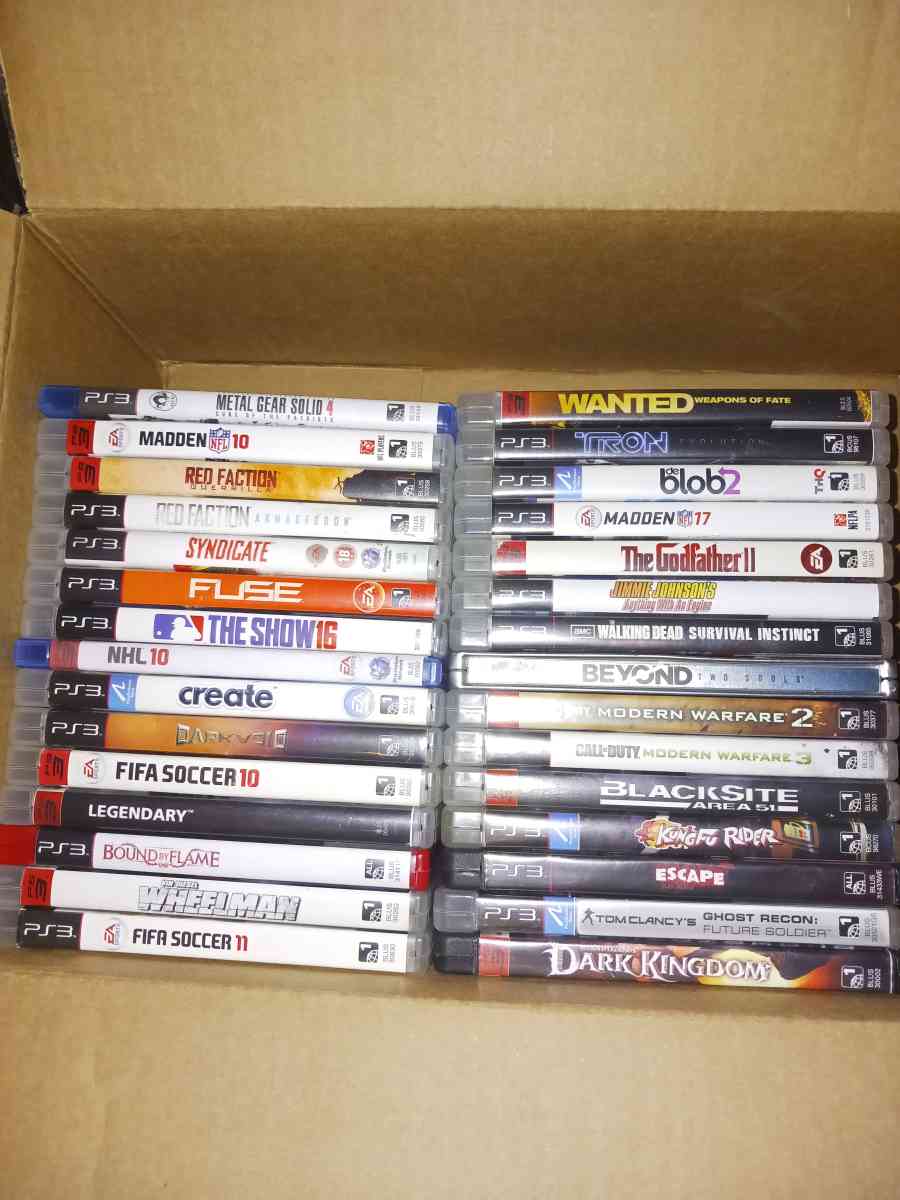 Ps3 slim console and 30 games - Houston, Texas