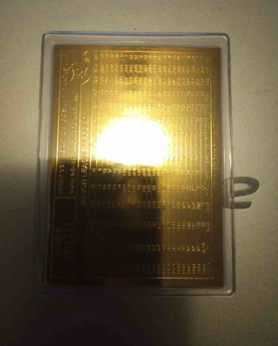 Babe Ruth 1996 Danbury Mint Sealed 22kt Gold Card 30 York - Bainbridge, Georgia