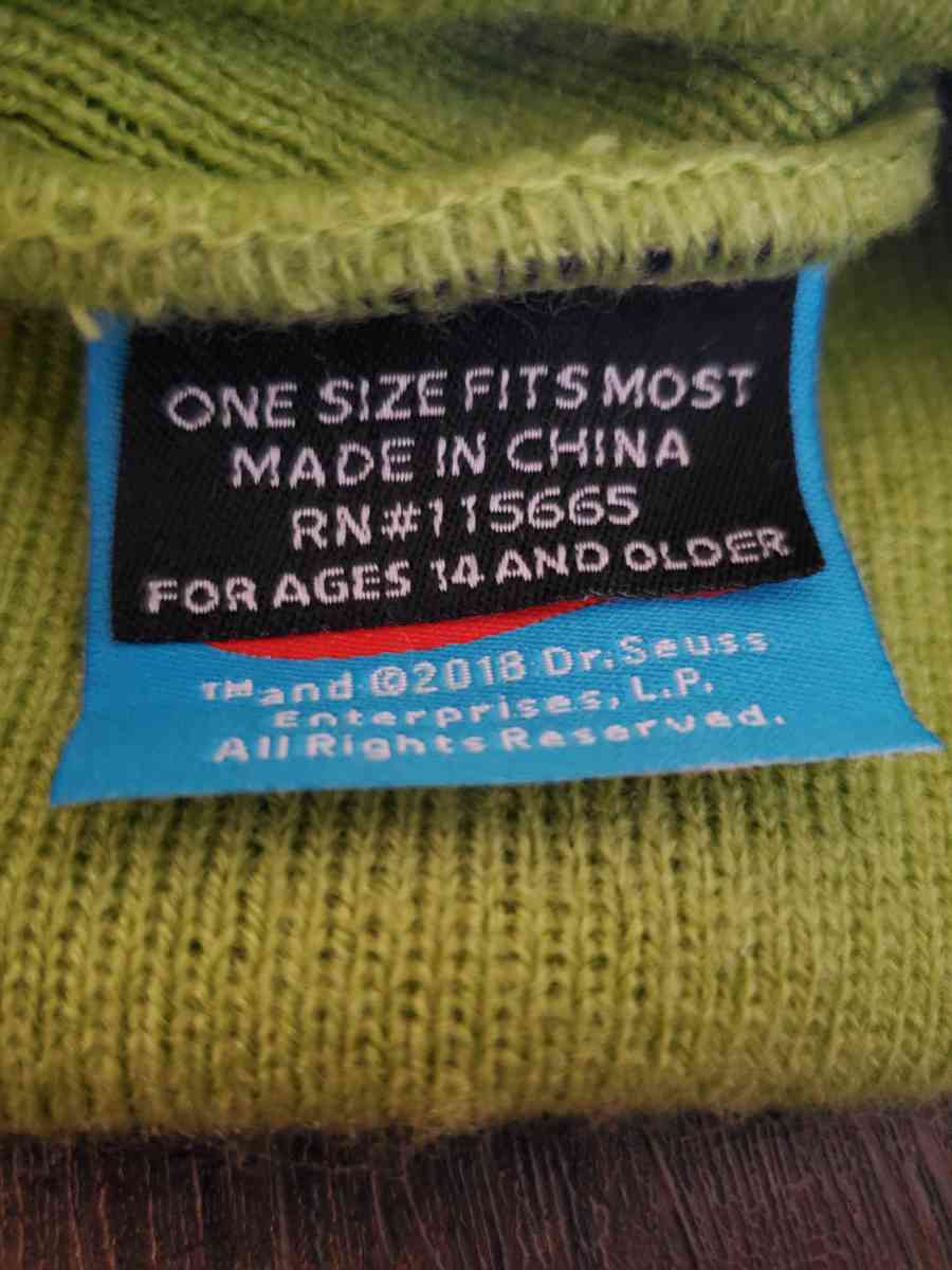 Dr Seuss  The Grinch Who Stole Christmas Beanie wPom - Sebring, Florida - FleaMarketBay