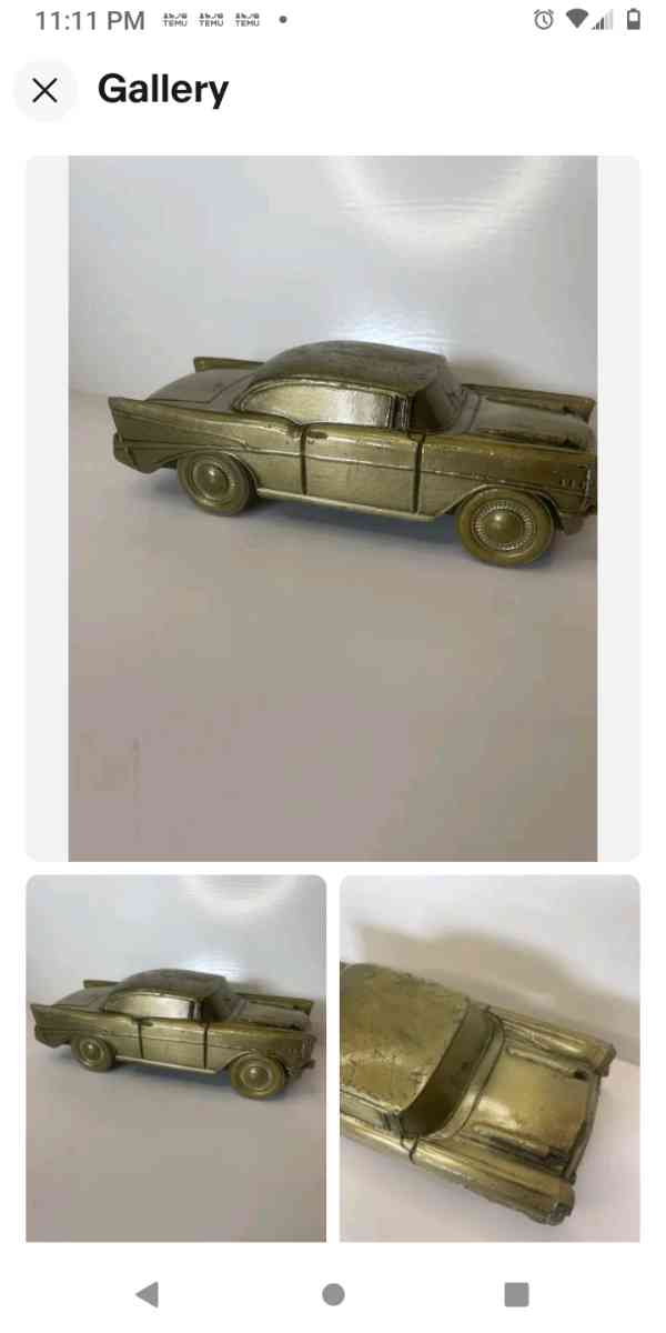1957 Chevrolet Bel Aire piggy bank - Muskogee, Oklahoma - FleaMarketBay