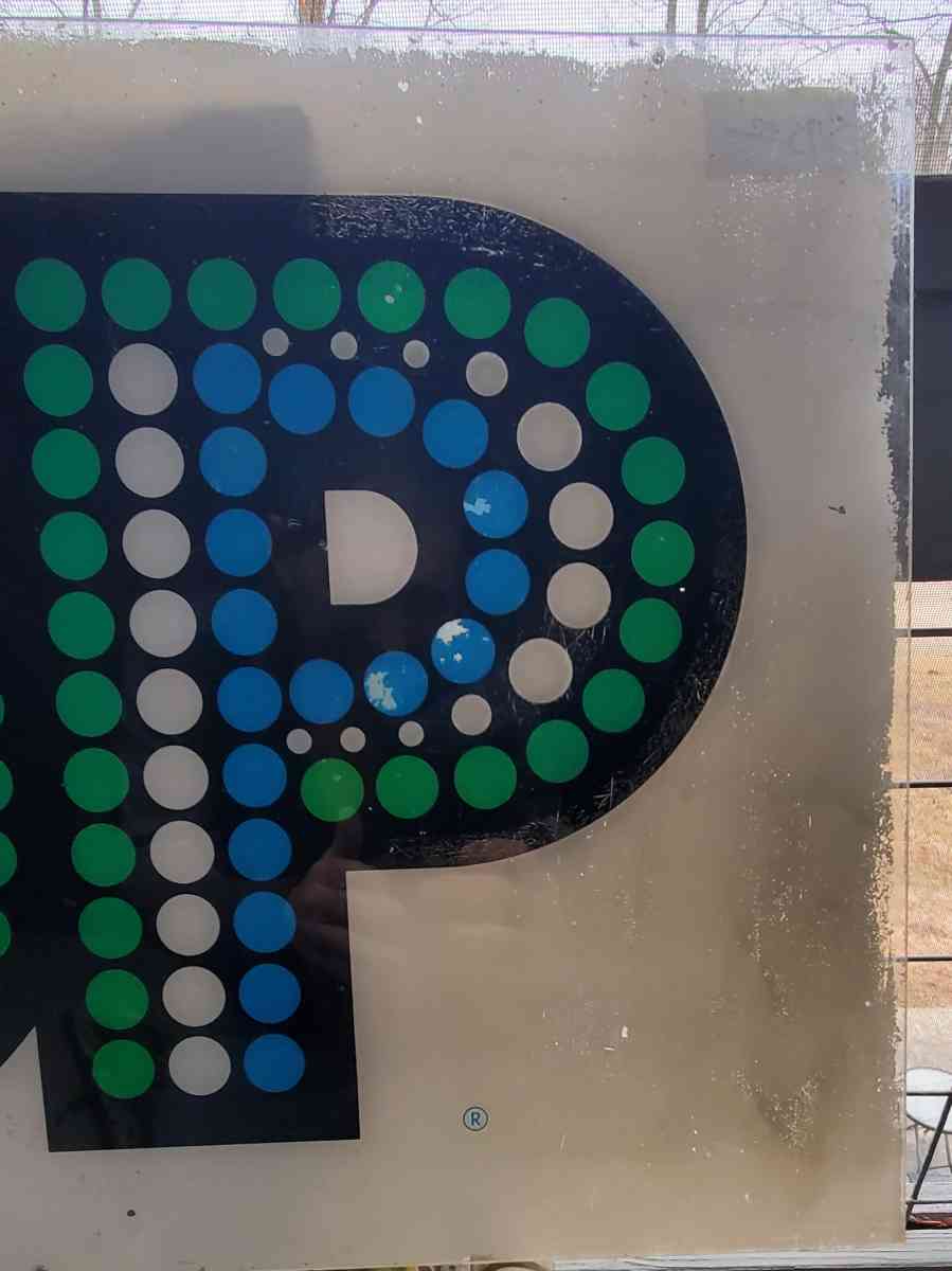 7 Up Plastic Acrylic Advertising Sign - Rock Island, Tennessee - FleaMarketBay