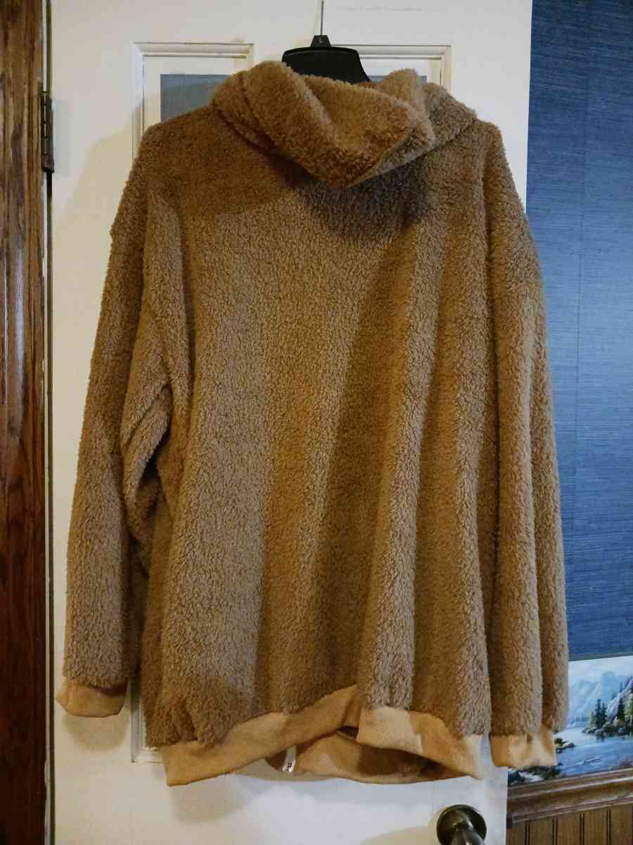 Brown Fuzzy Lightweight Jacket - Middleburg, Pennsylvania - FleaMarketBay
