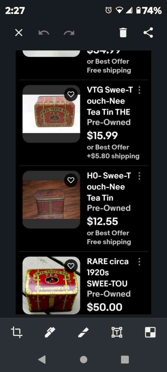 vintage tea tin used but clean readable - Philadelphia, Pennsylvania - FleaMarketBay